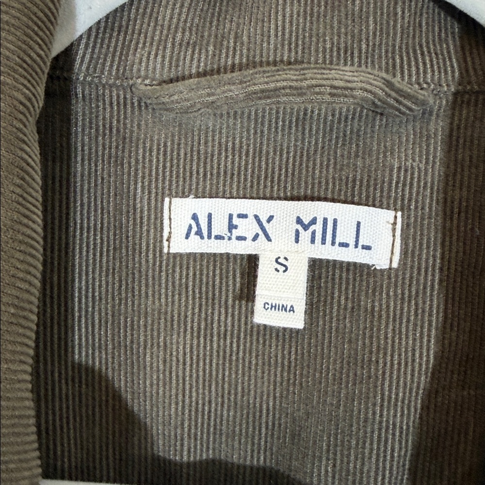 Alex Mill Fine Wale Corduroy Standard Jumpsuit Size S In Military Olive EUC - Picture 3 of 9